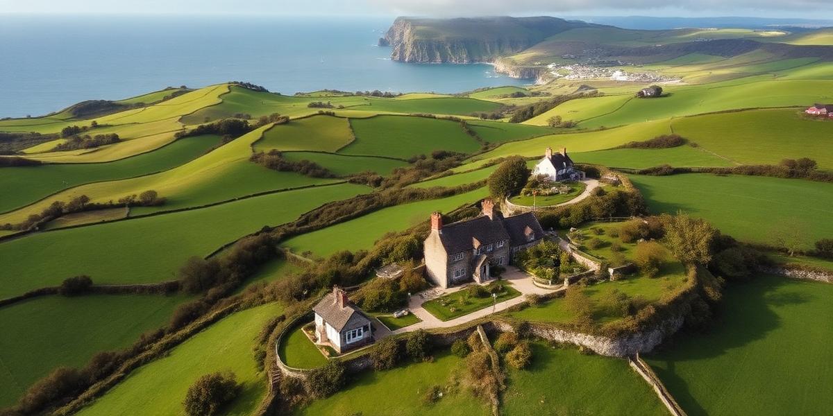 Aerial view of Cornwall showing our service coverage area